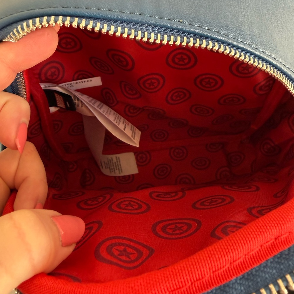 RARE Loungefly Marvel Captain America Cosplay Mini Backpack Avengers Shield Bag - Picture 7 of 12